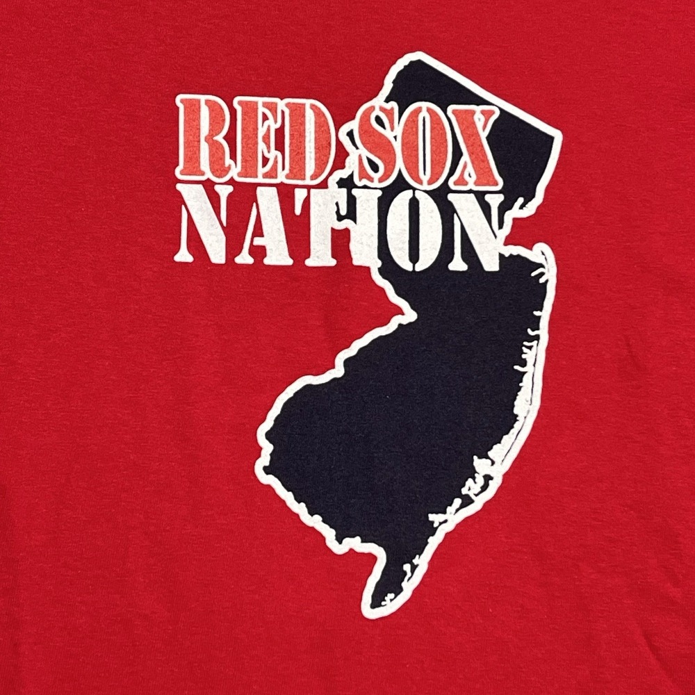 Boston Red Socks Nation New Jersey NJ Men's Short Sleeve T-shirt Size XL EUC